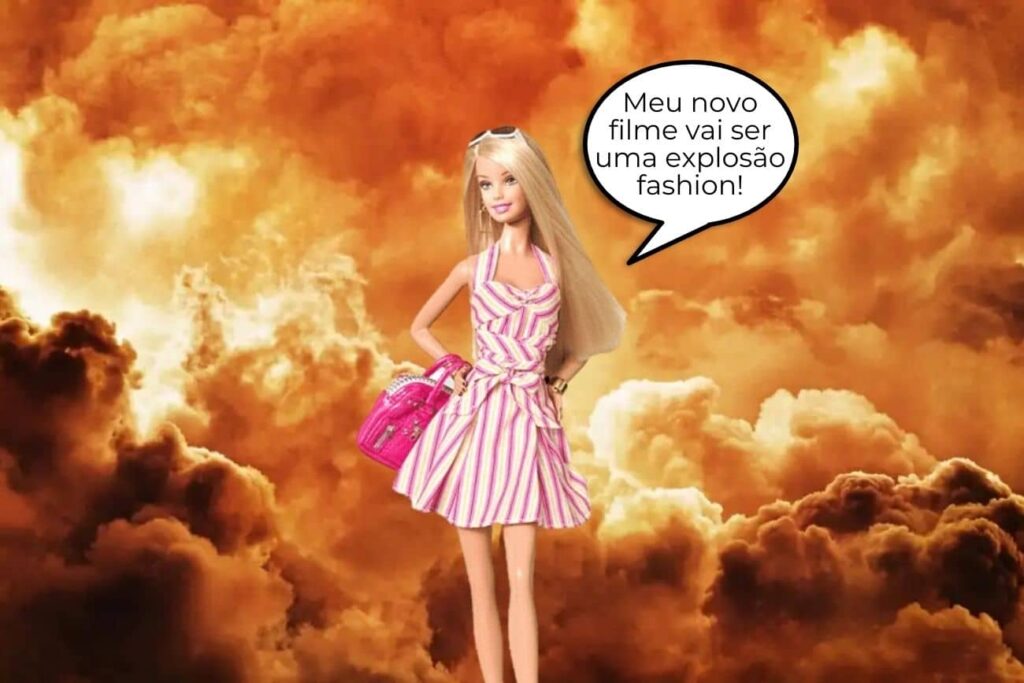 O meme Barbenheimer vai virar filme comédia de terror. Foto: barbie e bomba atômica