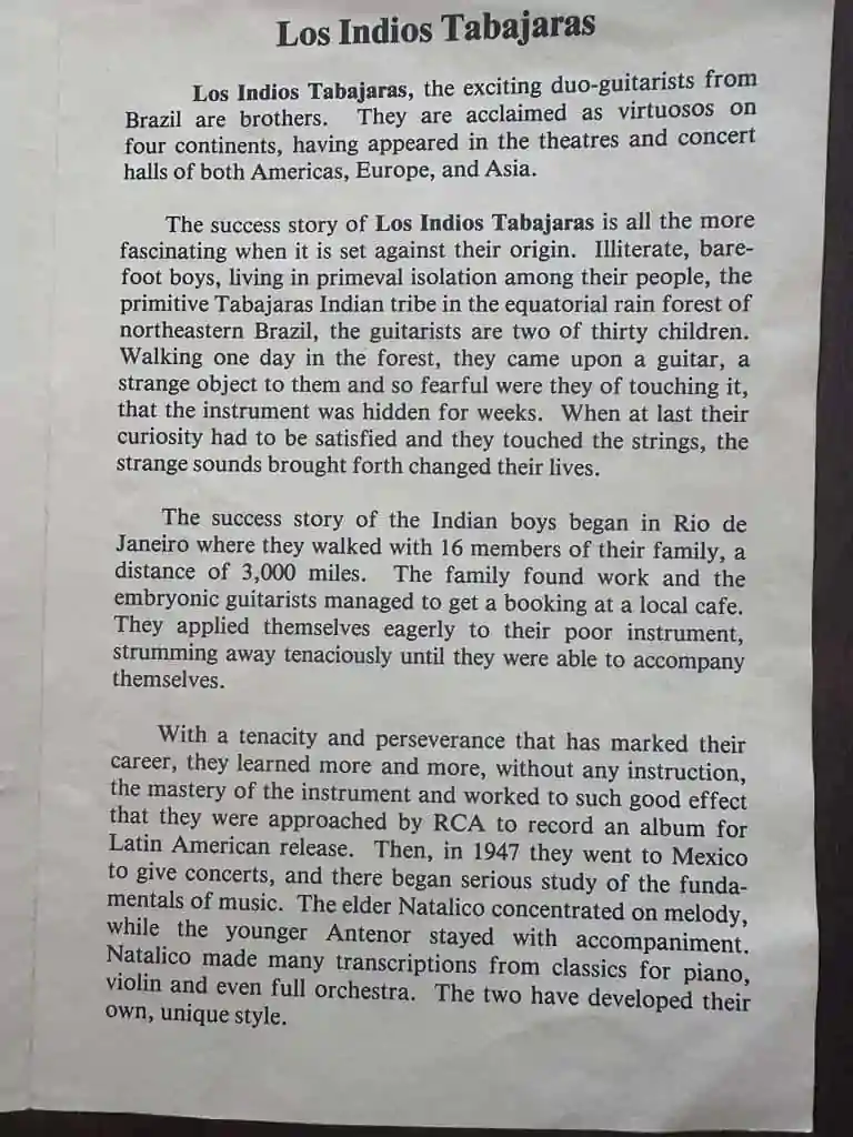 A fantástica história dos indígenas Mussaperê e Herundi show indios tabajaras3