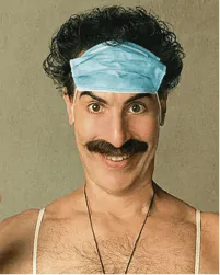 Borat é a comédia mais ousada de todos os tempos Borat Sagdiyev, personagem fictício do ator Sacha Baron Cohen.