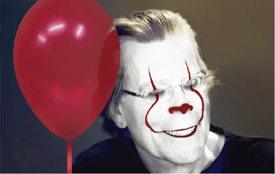 Stephen King fantasiado de It, A Coisa.