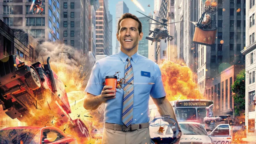 Capa do filme Free Guy com Ryan Reynolds