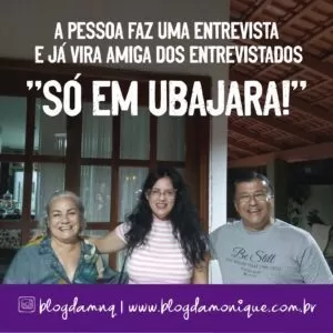 Foto com Monique Gomes e entrevistados Foto com Monique Gomes e entrevistados