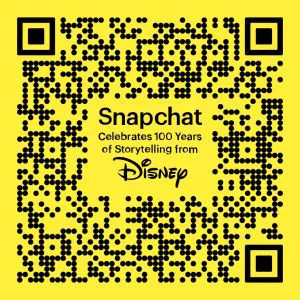 QR Code para acessar experiência imersiva da Disney e Snapchat