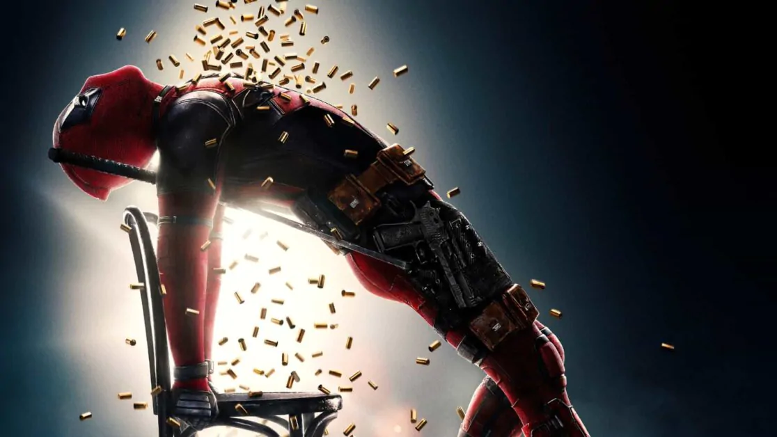 Deadpool simula dança na cadeira em homenagem ao filme Flash Dance, década de 80.