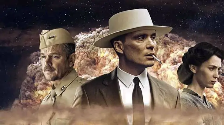 General Groves (Matt Damon), Oppenheimer e amante.