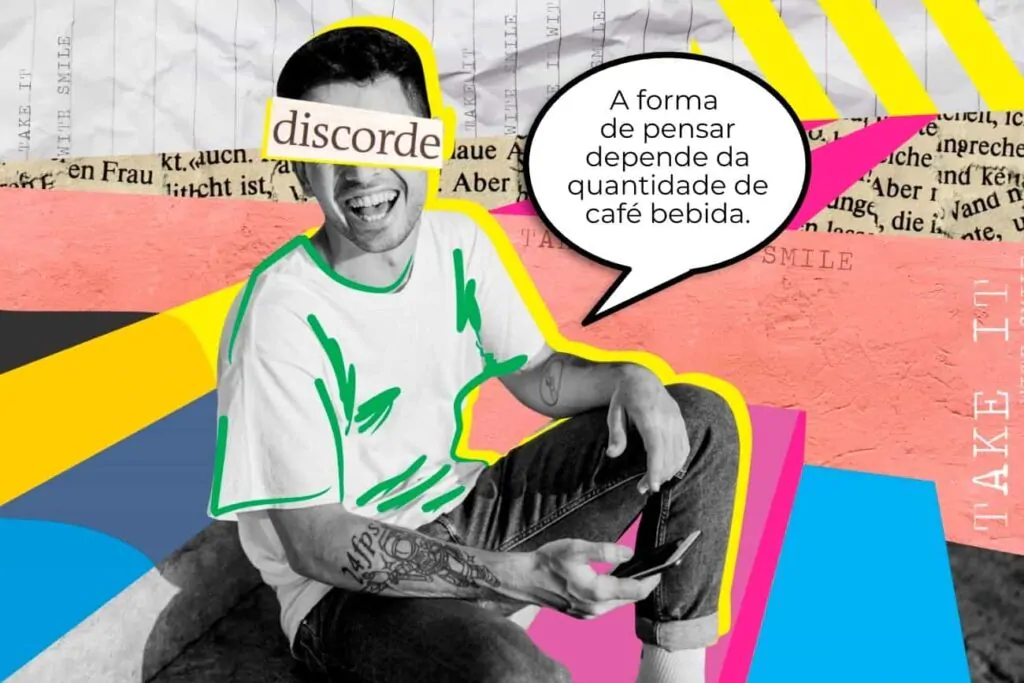 Existe uma forma correta de pensar? Psicólogo responde Psicólogo alerta sobre excesso de pensamento positivo (foto: rapaz sorridente com a placa: discorde)