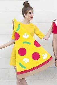 fantasia de pizza fácil de fazer