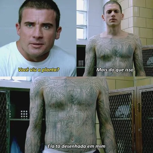 Tatuagem de Michael Scofield da série Prision Brake.